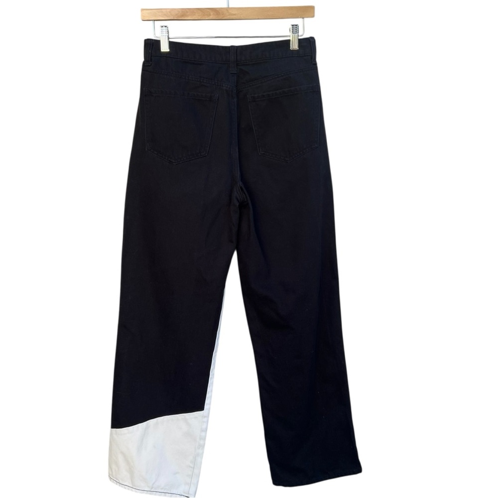 Forever 21 Premium High Rise Wide Leg Color-block Denim Jeans Size 27 - Picture 7 of 10